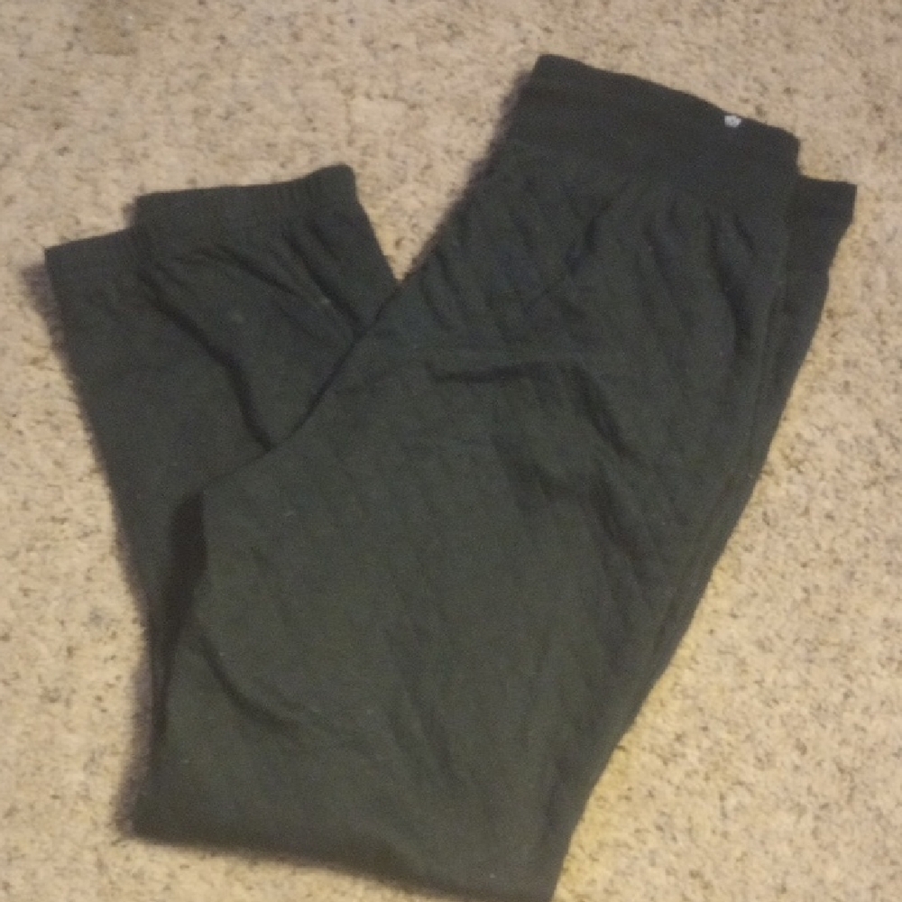 Women's Black Comfy Quilted Sweat Pants